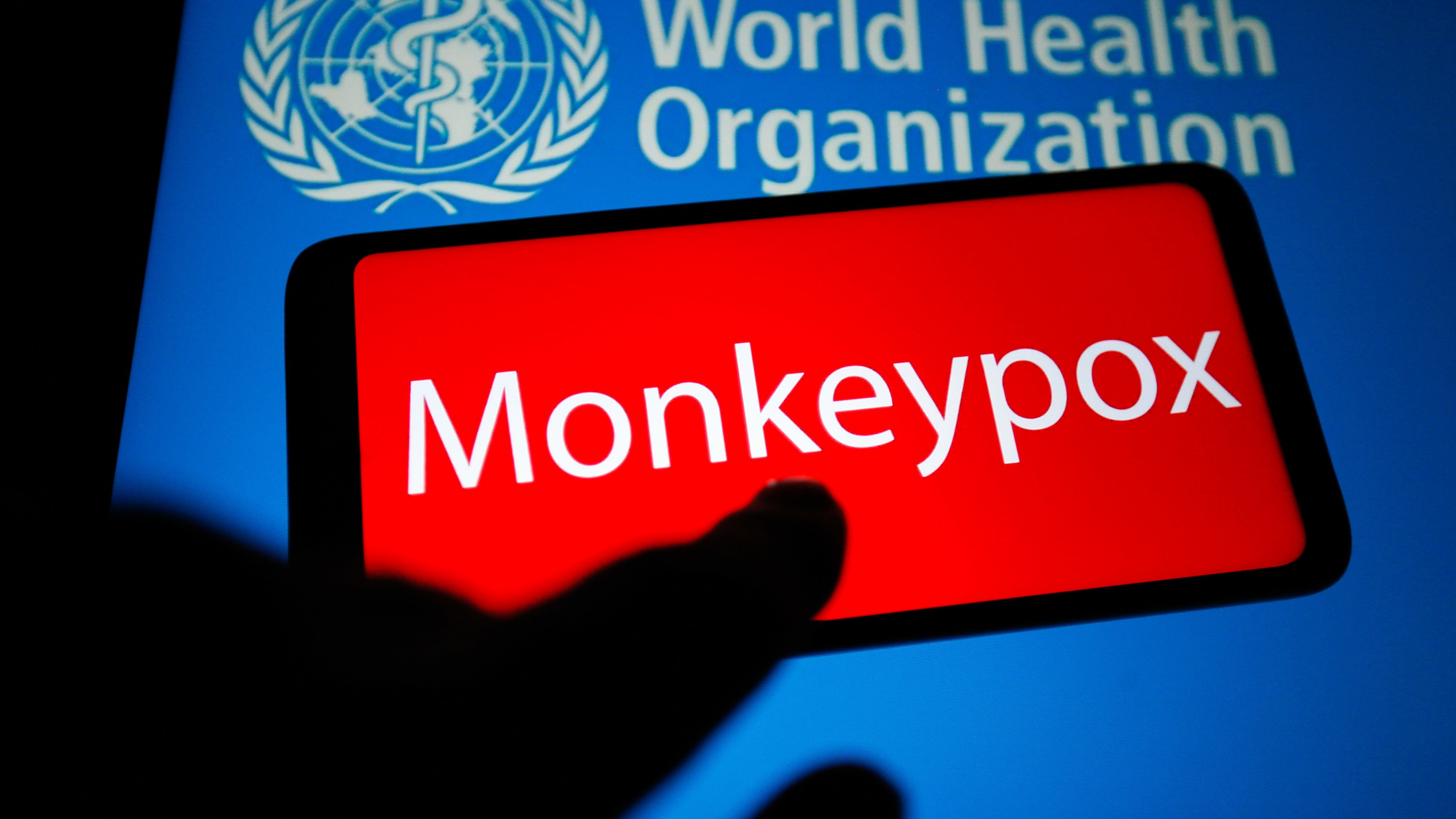 In this photo illustration, the word Monkeypox is seen on