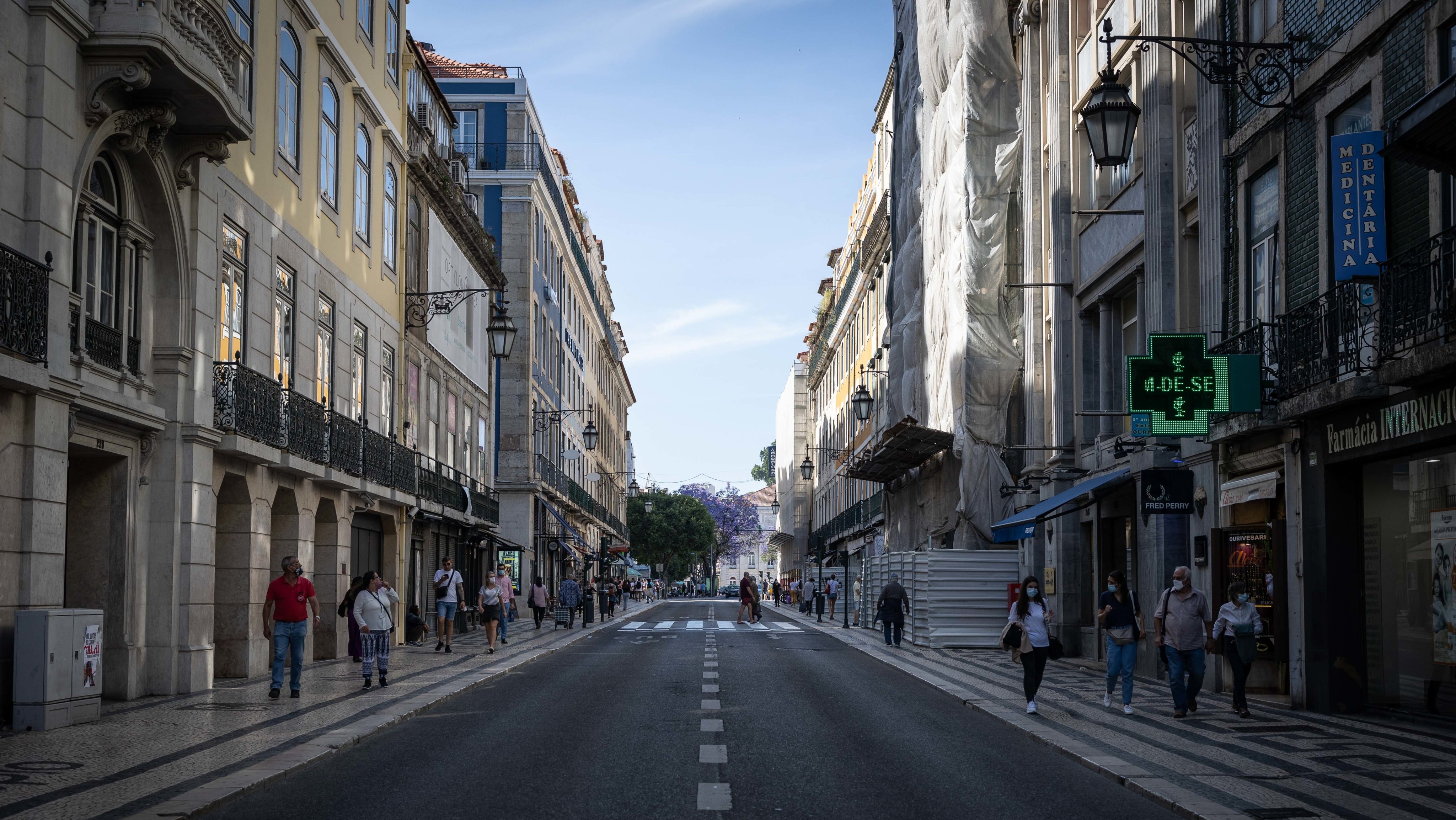 Rua Áurea (Rua do Ouro) Judiaria Grande. Lisboa, 27 de maio de 2021.
