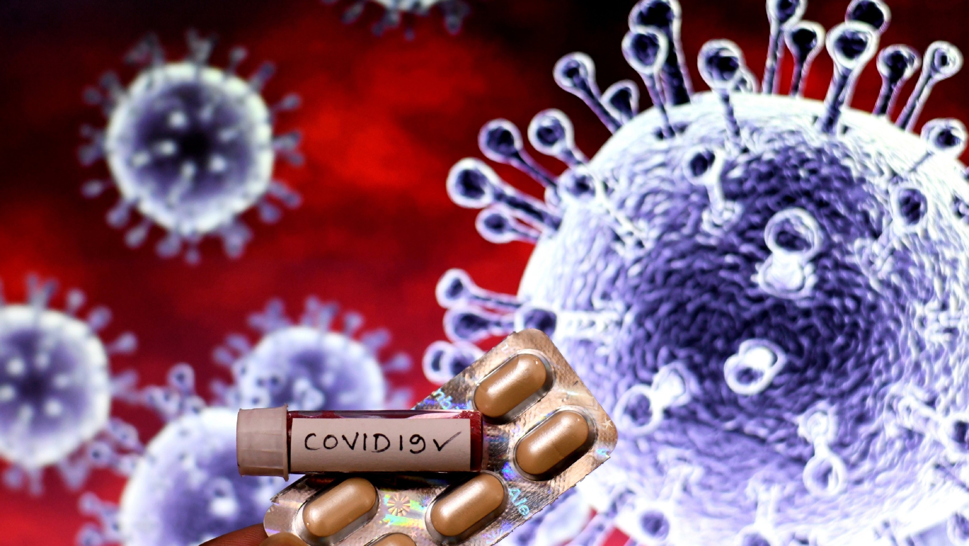 Ilustração do coronavírus SARS-CoV-2