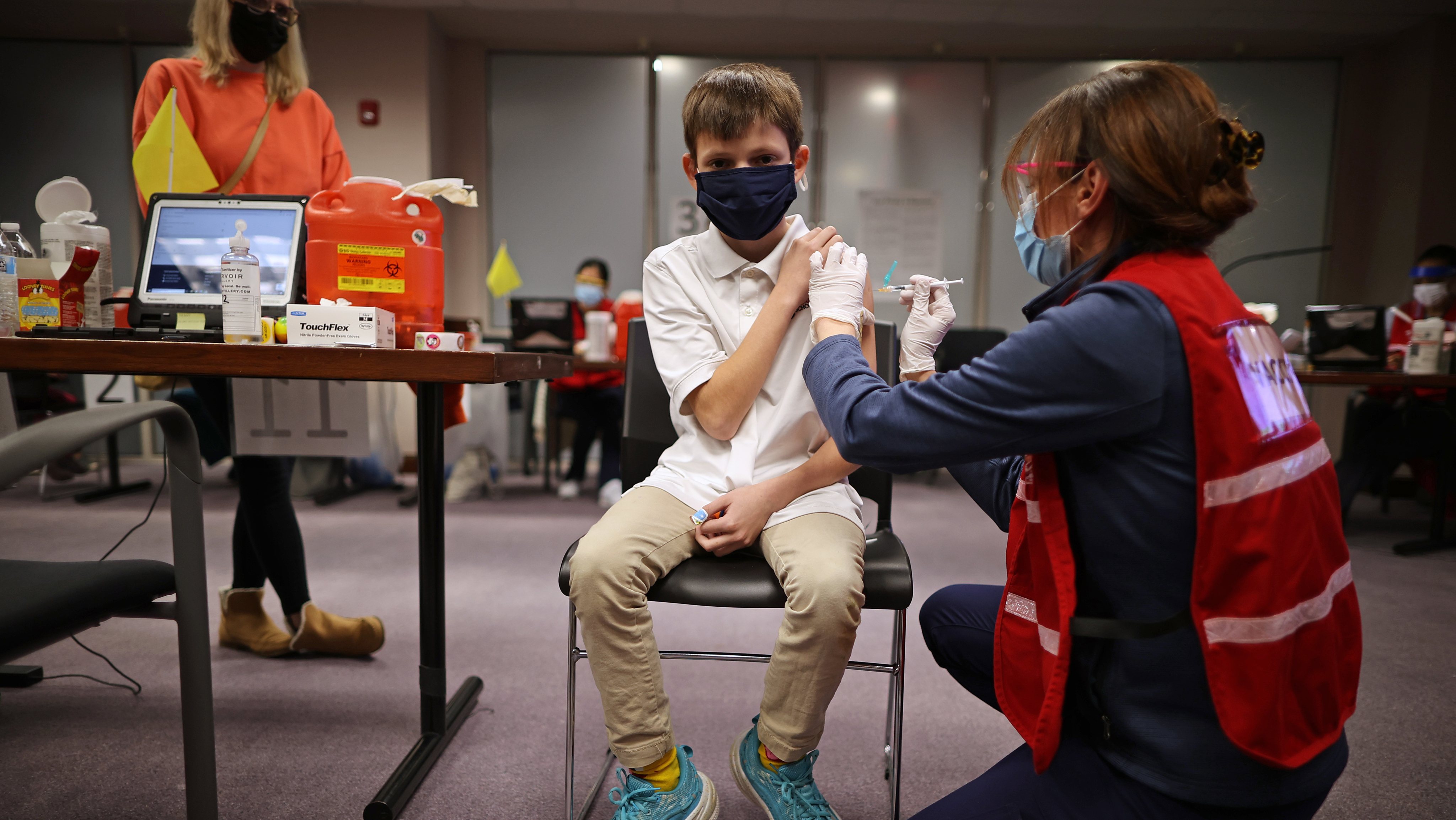 Children Receive Covid Vaccine In Fairfax County, Virginia