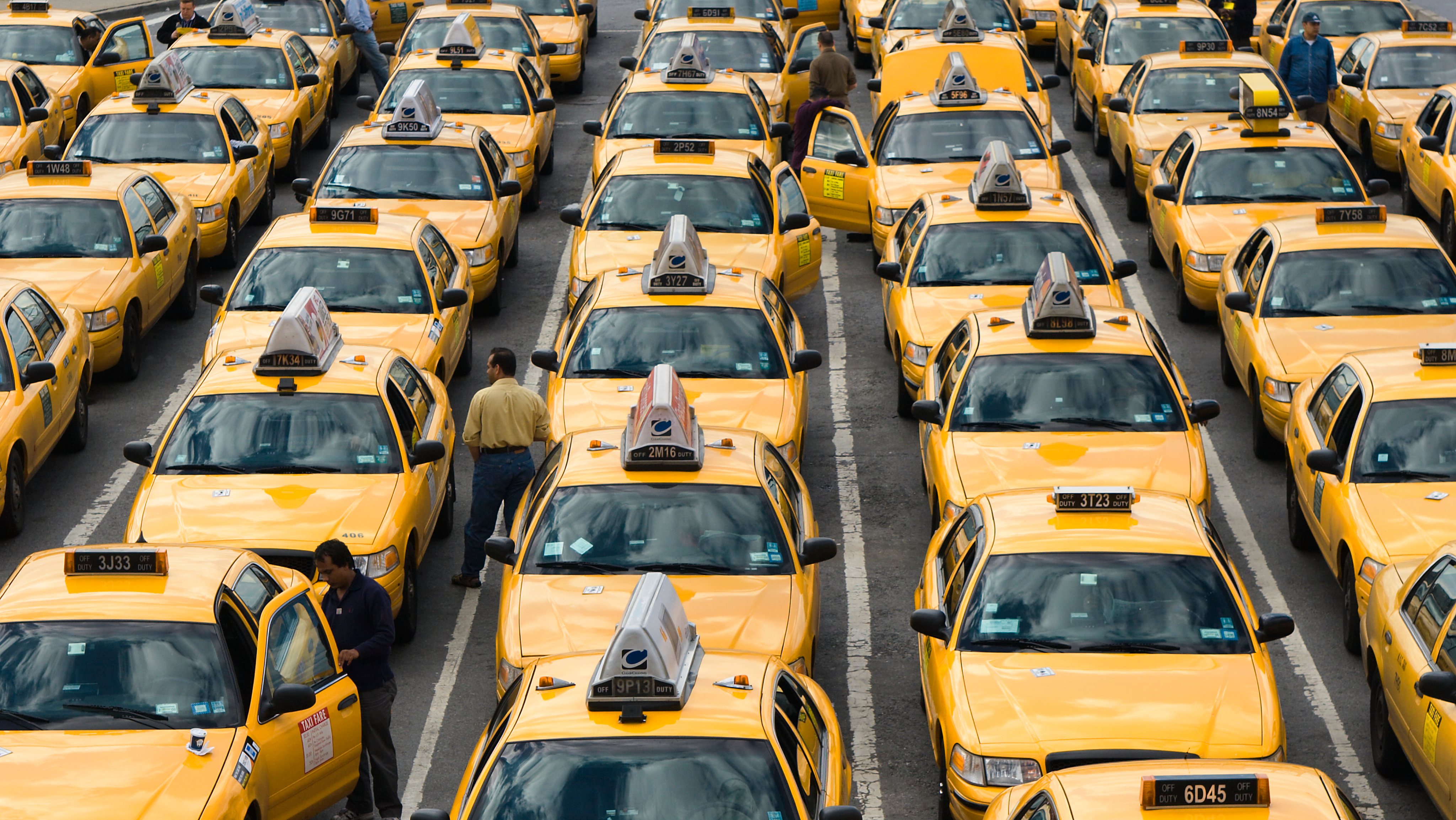 Taxi Cabs at New York&#039;s La Guardia Airport