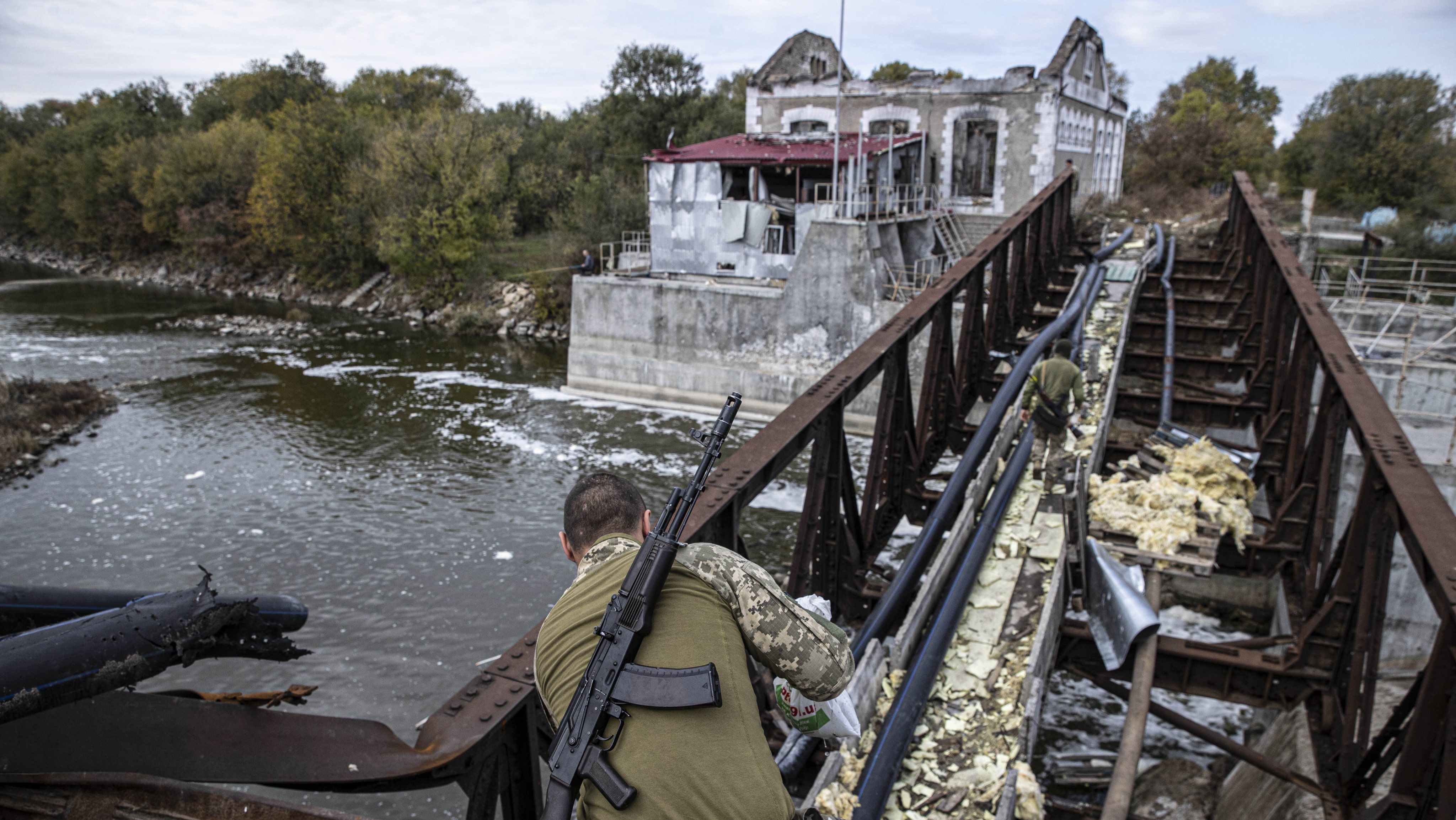 Traces of war in Ukrainian city of Kherson