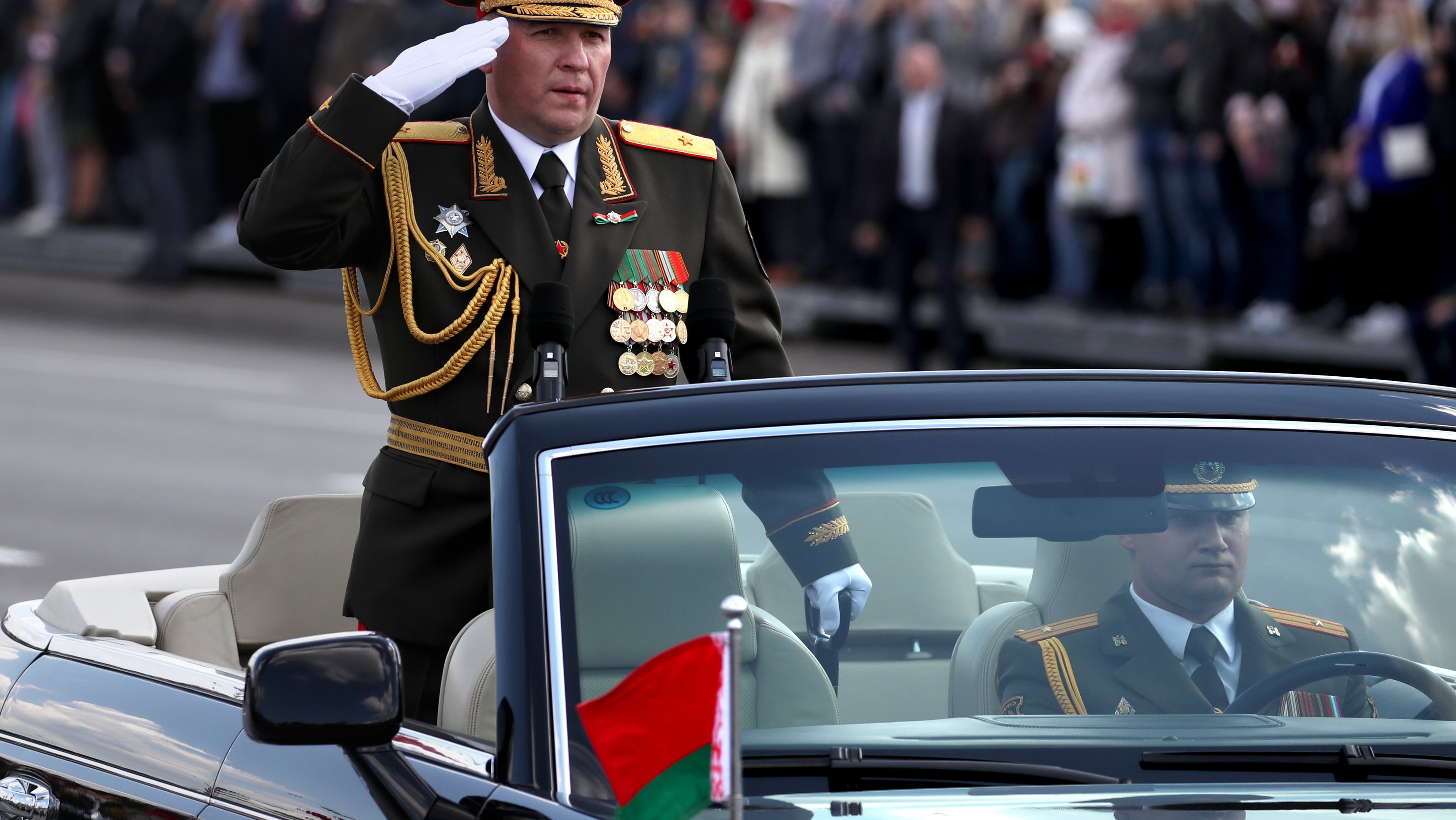 Victory Day military parade in Minsk, Belarus