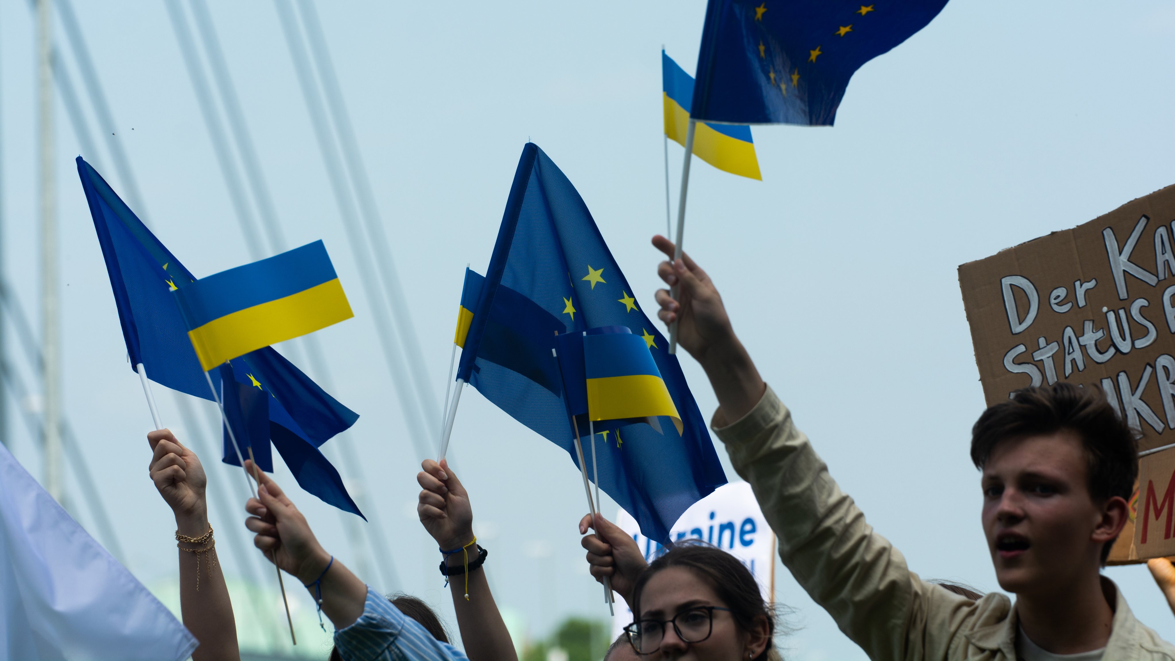 March For Supporting Ukraine For EU Candidate Membership In Düsseldorf