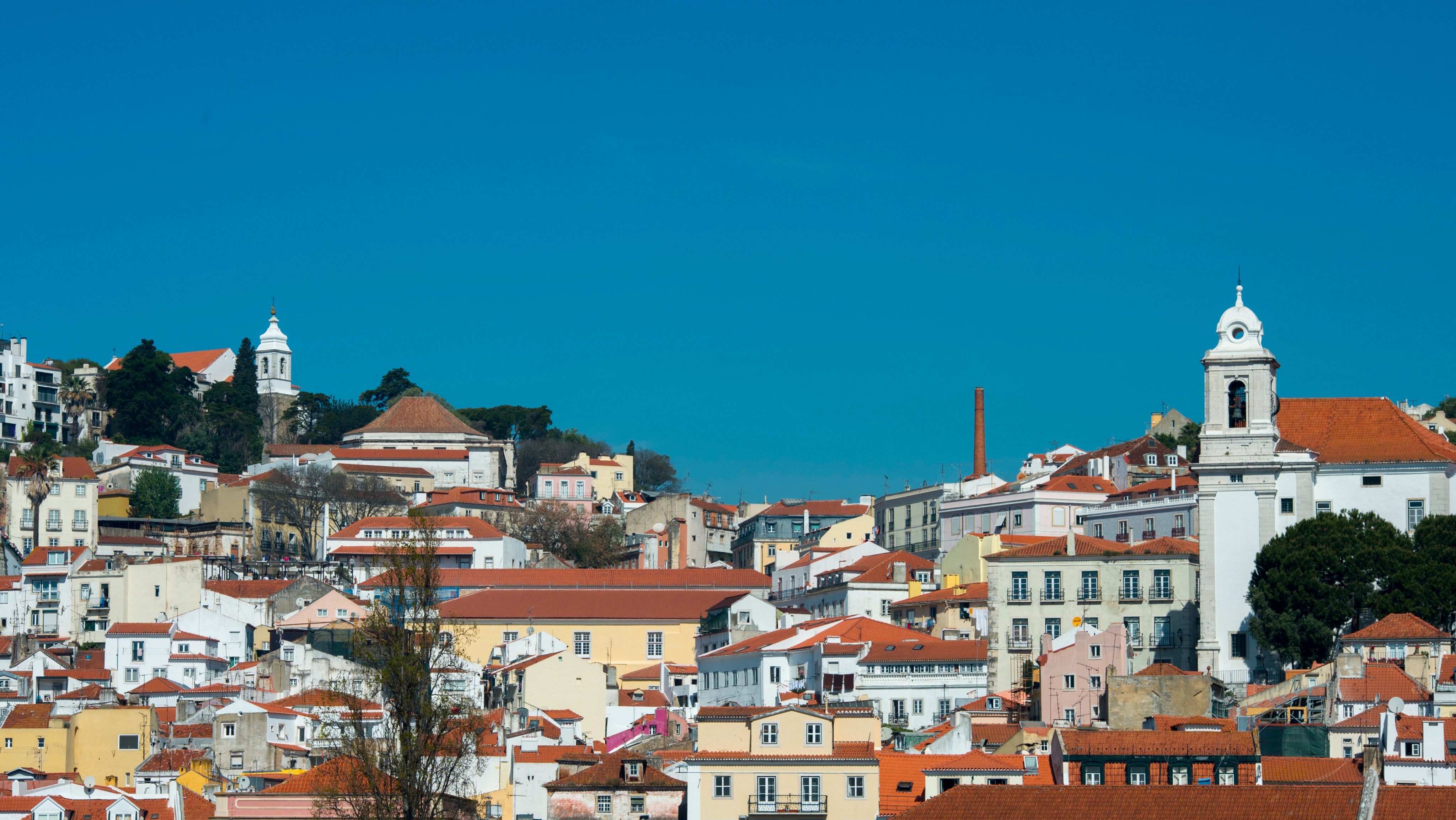 View from the Tagus River of Lisbon, the capital city of
