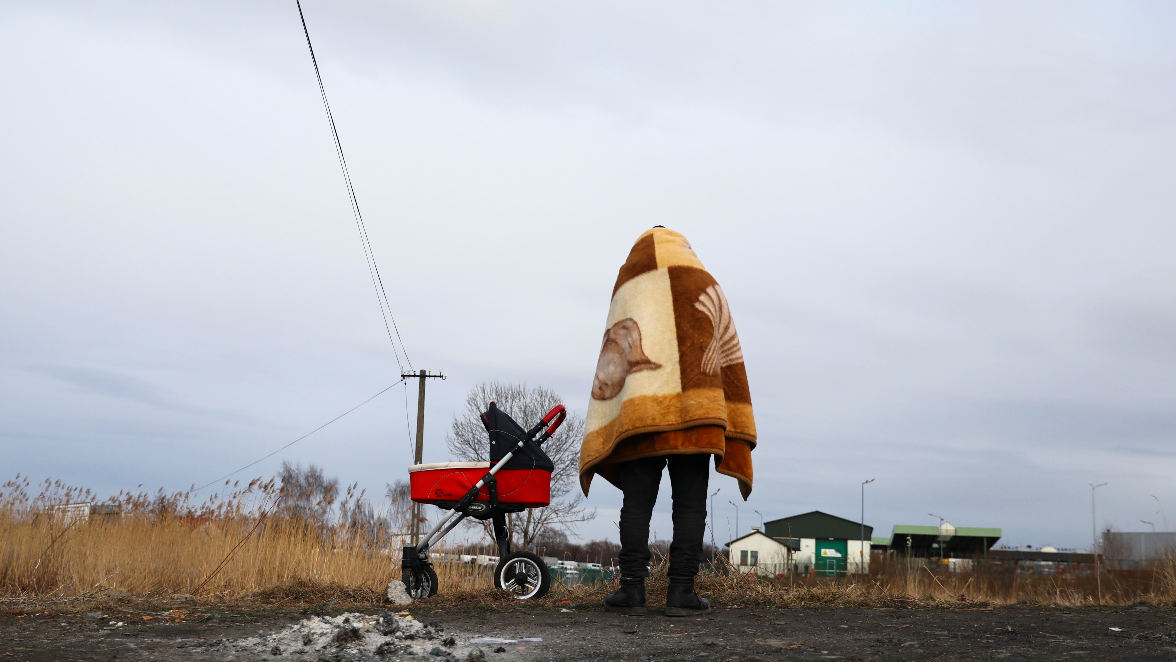 Refugiados na fronteira da Ucrânia com a Polónia