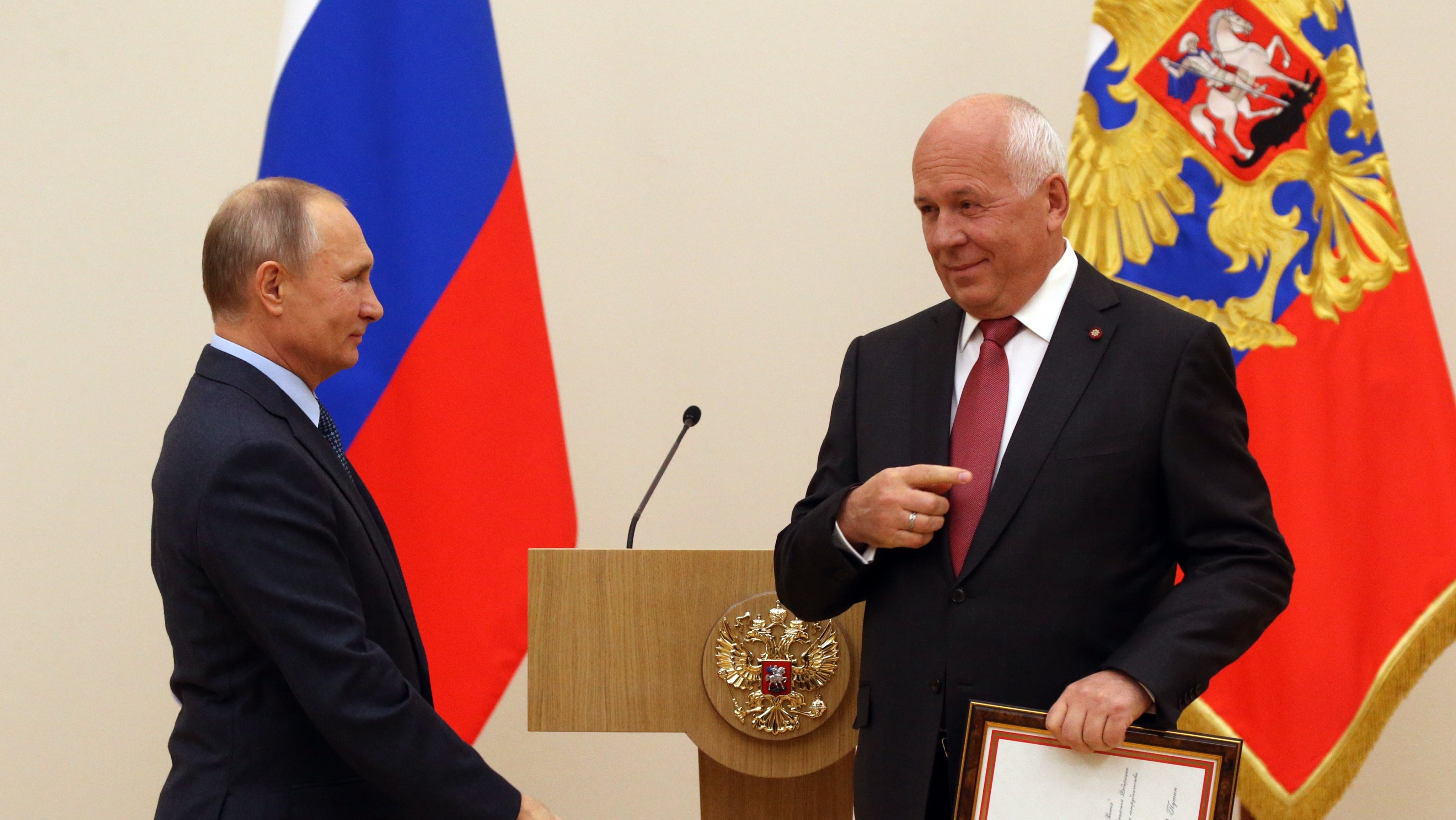 Russian President Vladimir Putin marks the 10-th anniversary of Rostec State copropation