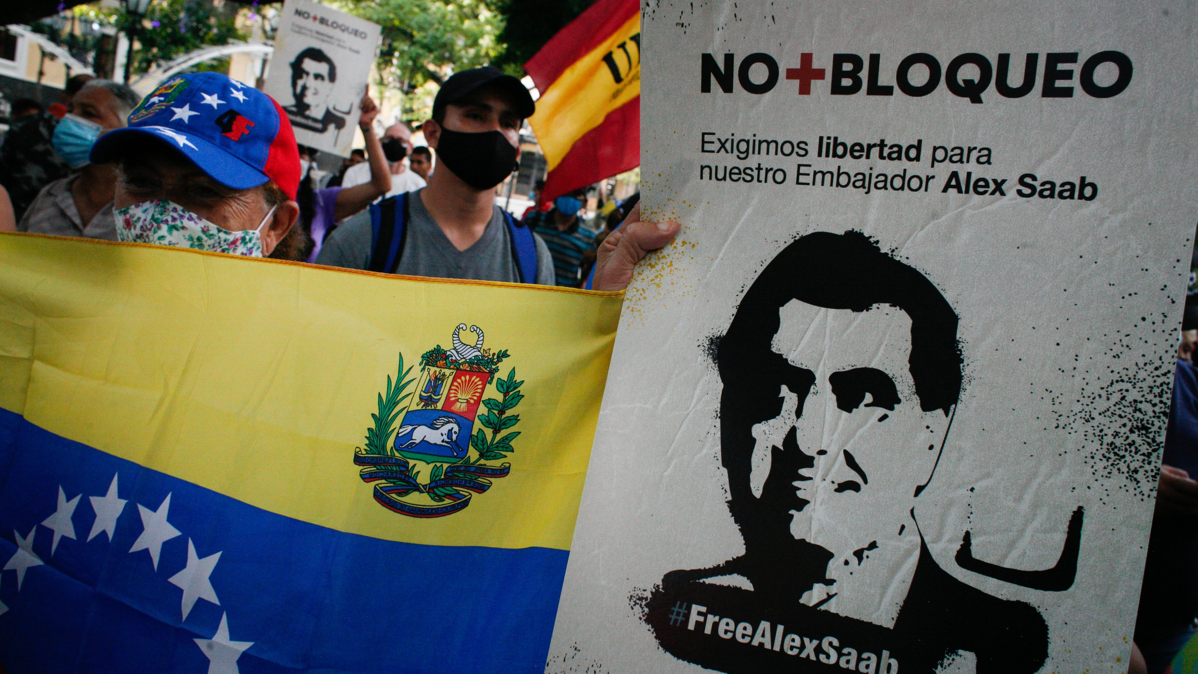 Rally In Solidarity With Alex Saab In Caracas, Venezuela