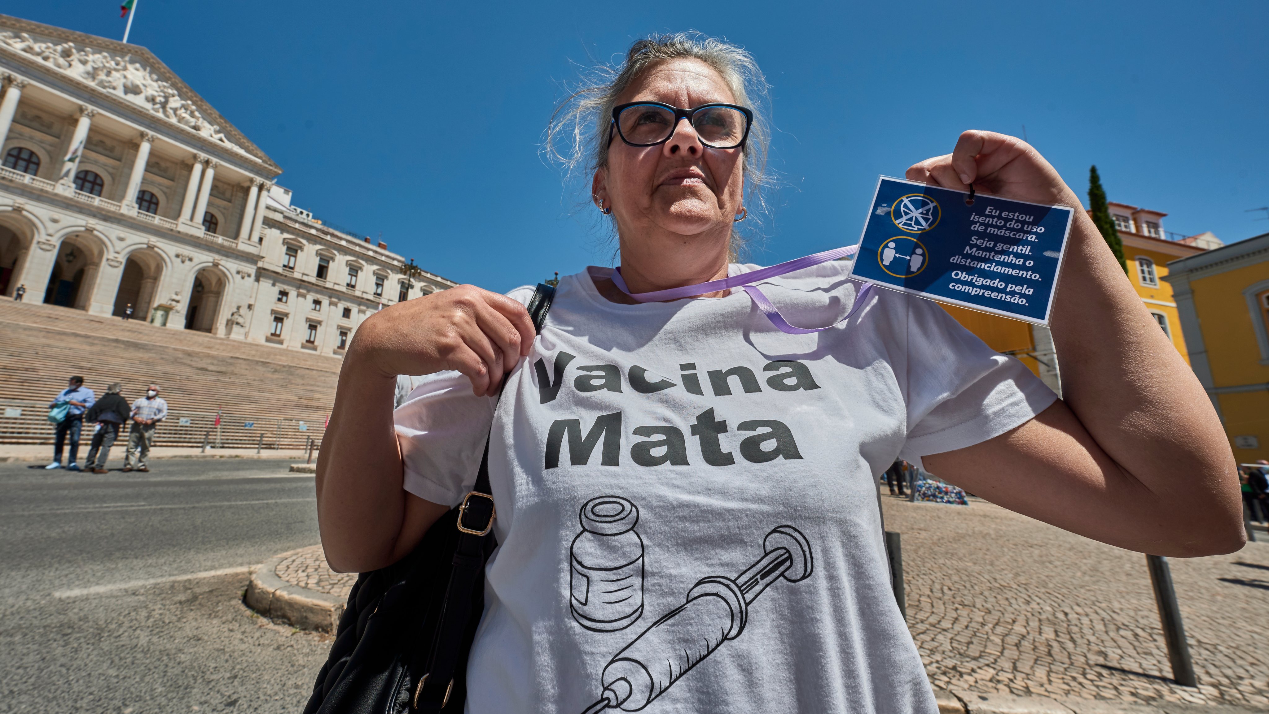 Anti-Vaccine Activists Protest Against Restrictions Imposed By The Government in Portugal
