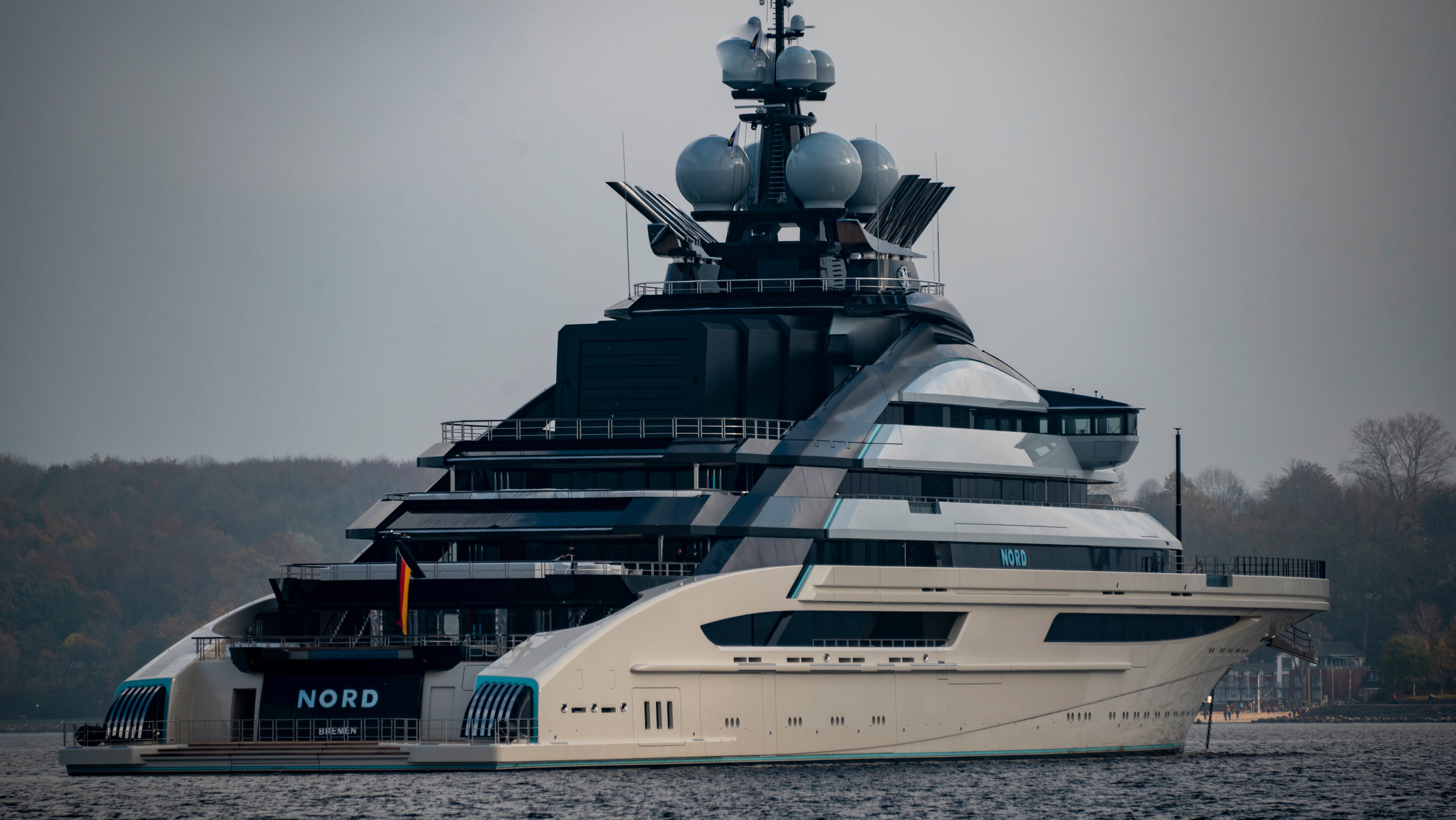 Superyacht &quot;Nord&quot; in the Kiel Fjord
