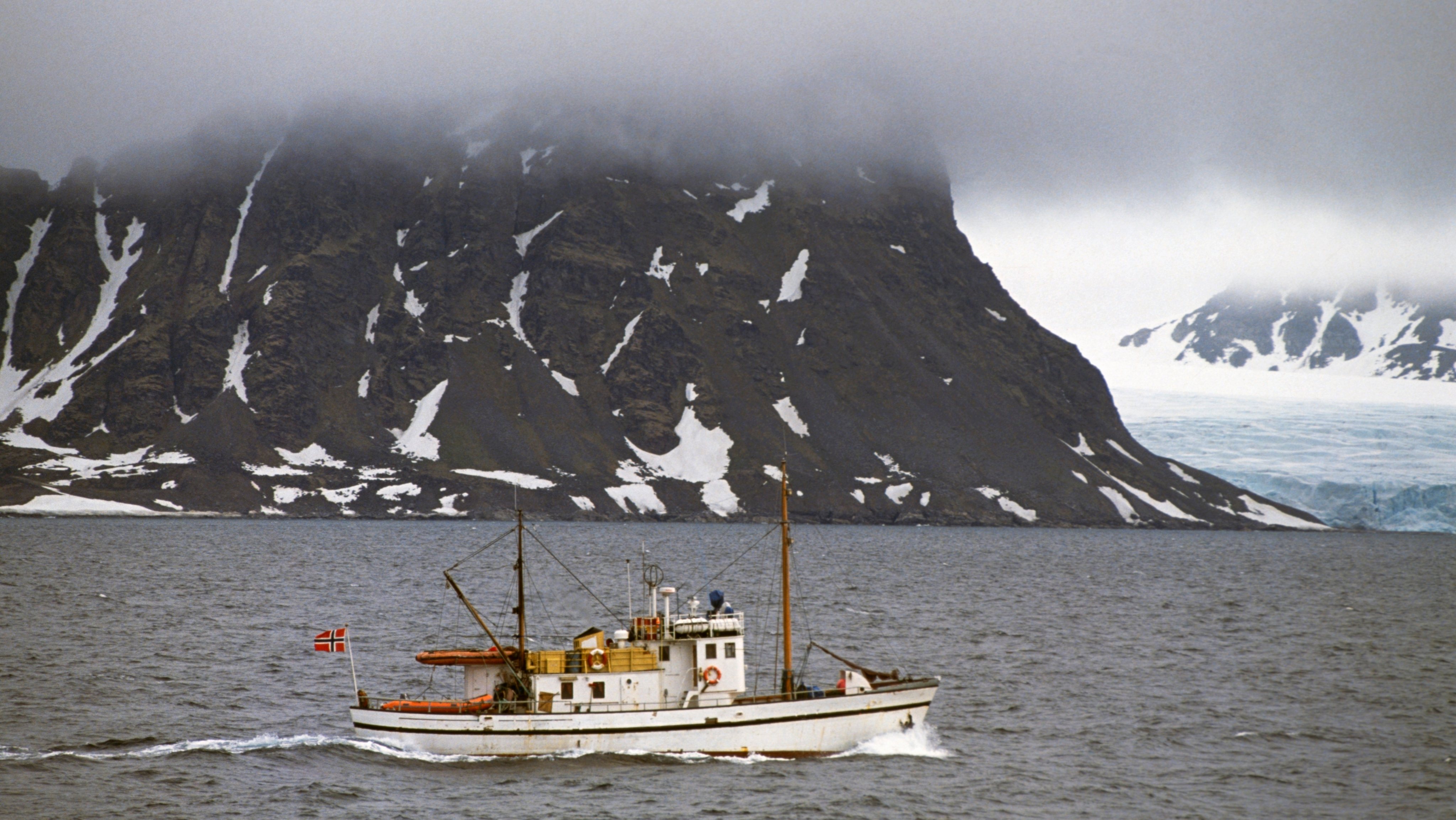 Fishing boat off the Svalbard archipelago