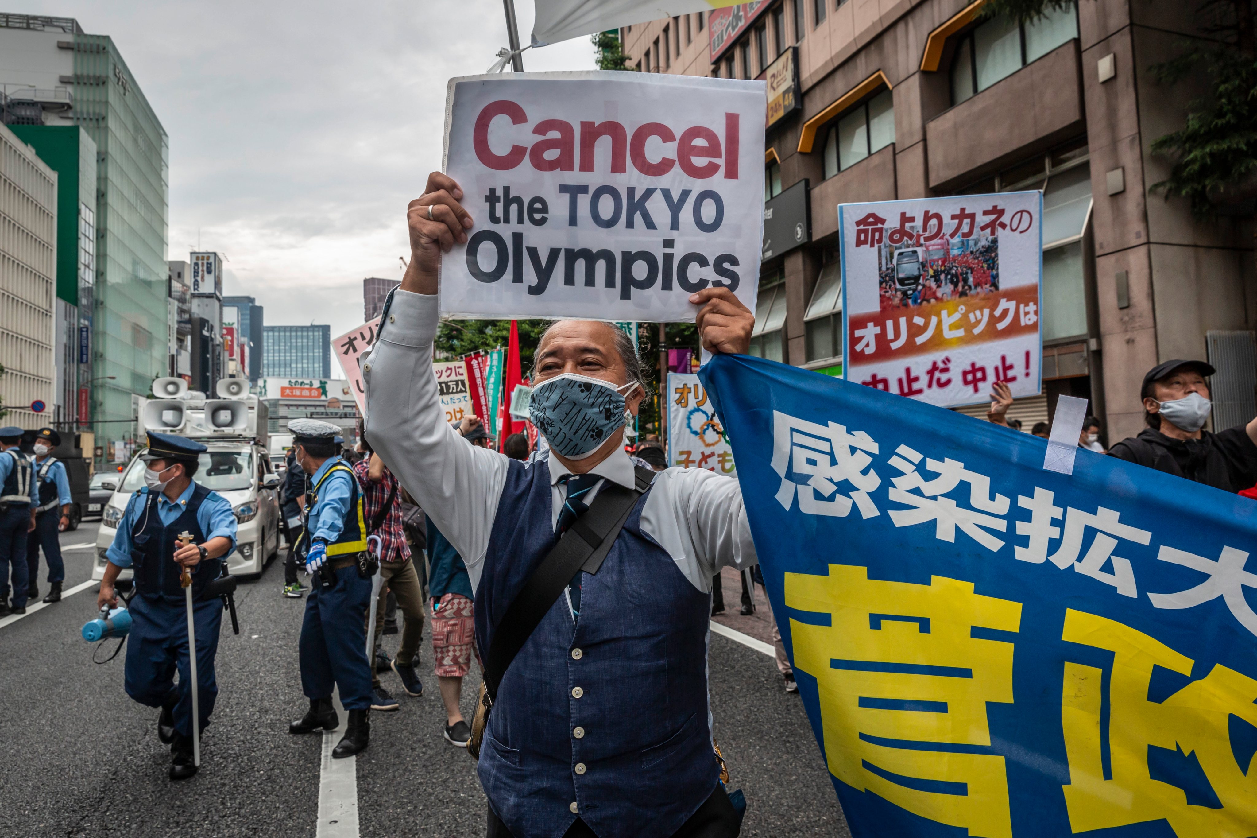 Protesters Rally Against The Forthcoming Tokyo Olympics