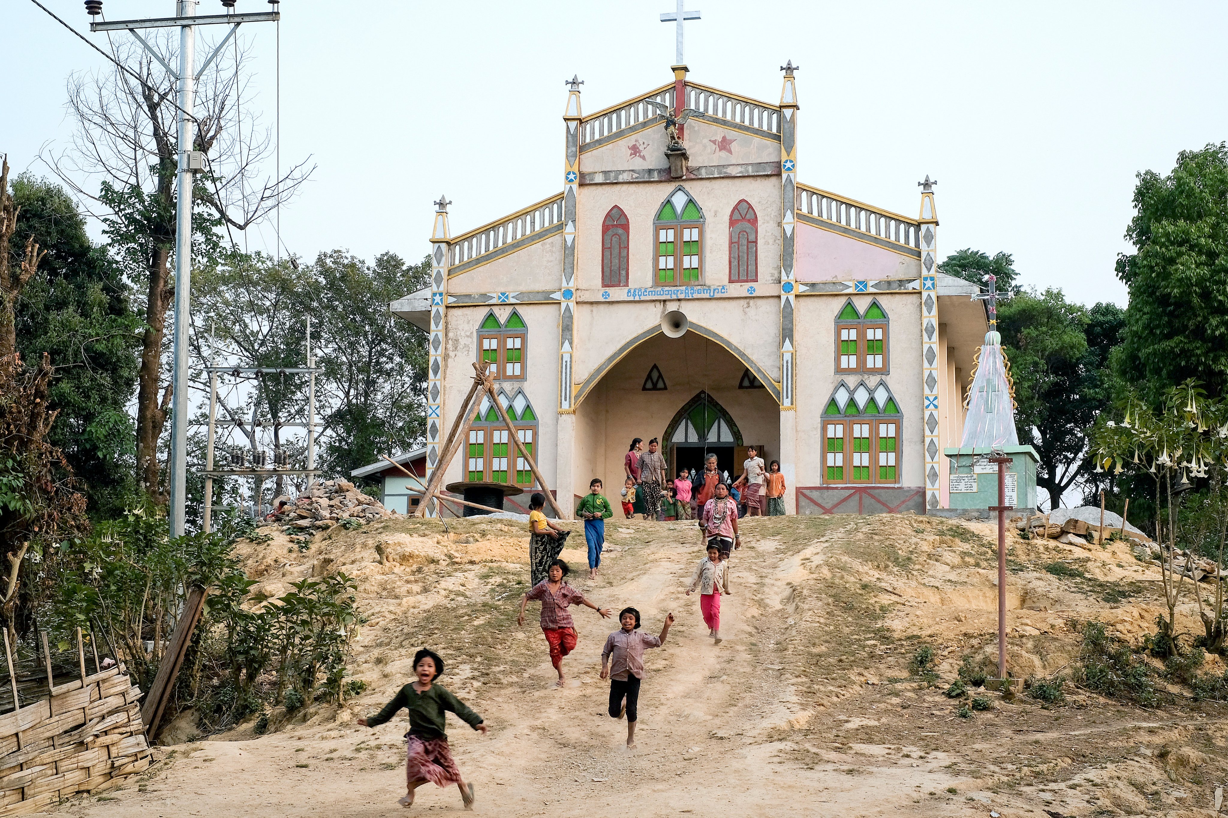 Igreja de St Michaels, no estado de Kayah, em Myanmar