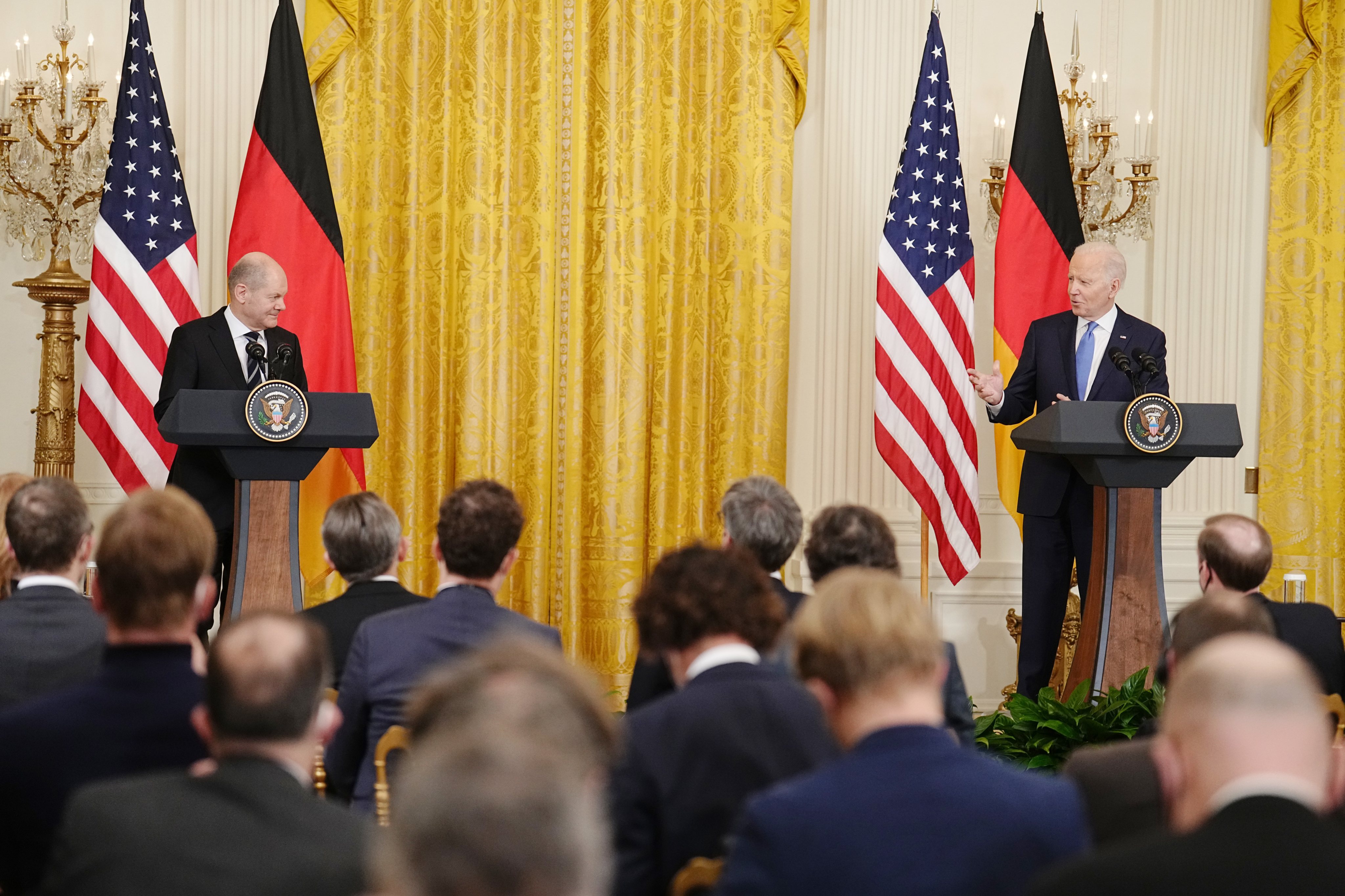 German Chancellor Olaf Scholz meets US President Joe Biden