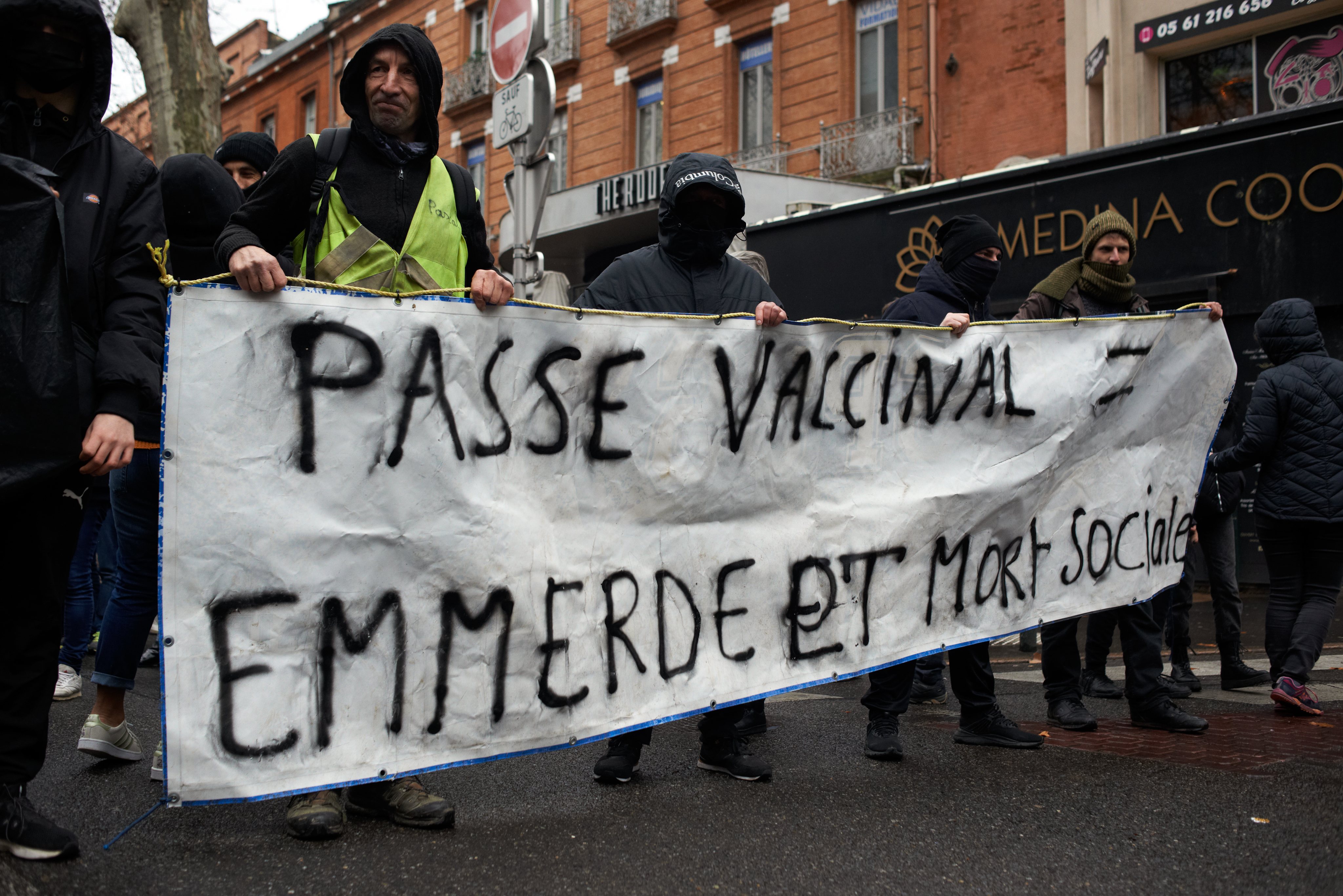 Protest Against E. Macron And The Vaccinal Pass