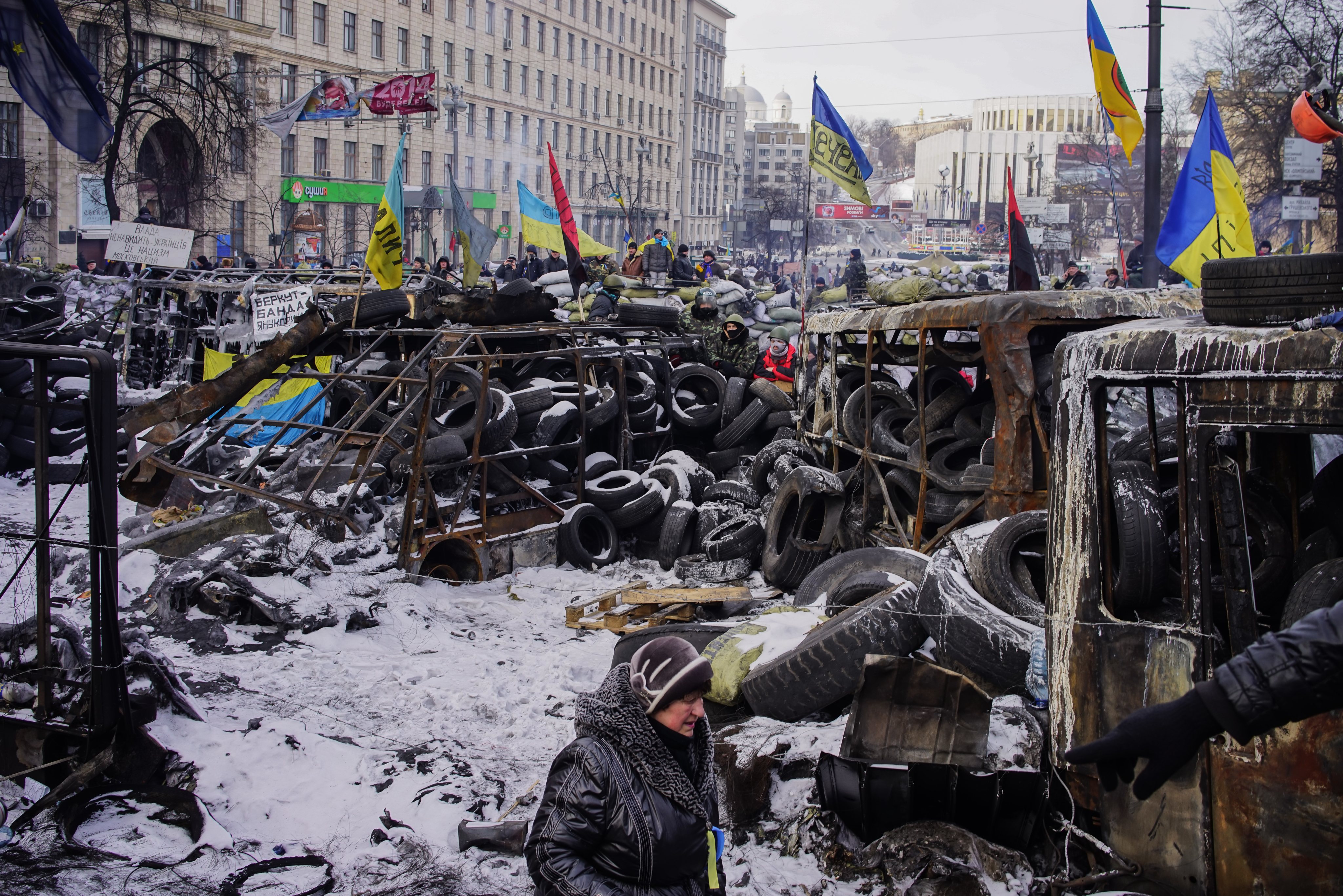 At the Euromaidan Barricades in Kiev, Feb 2014