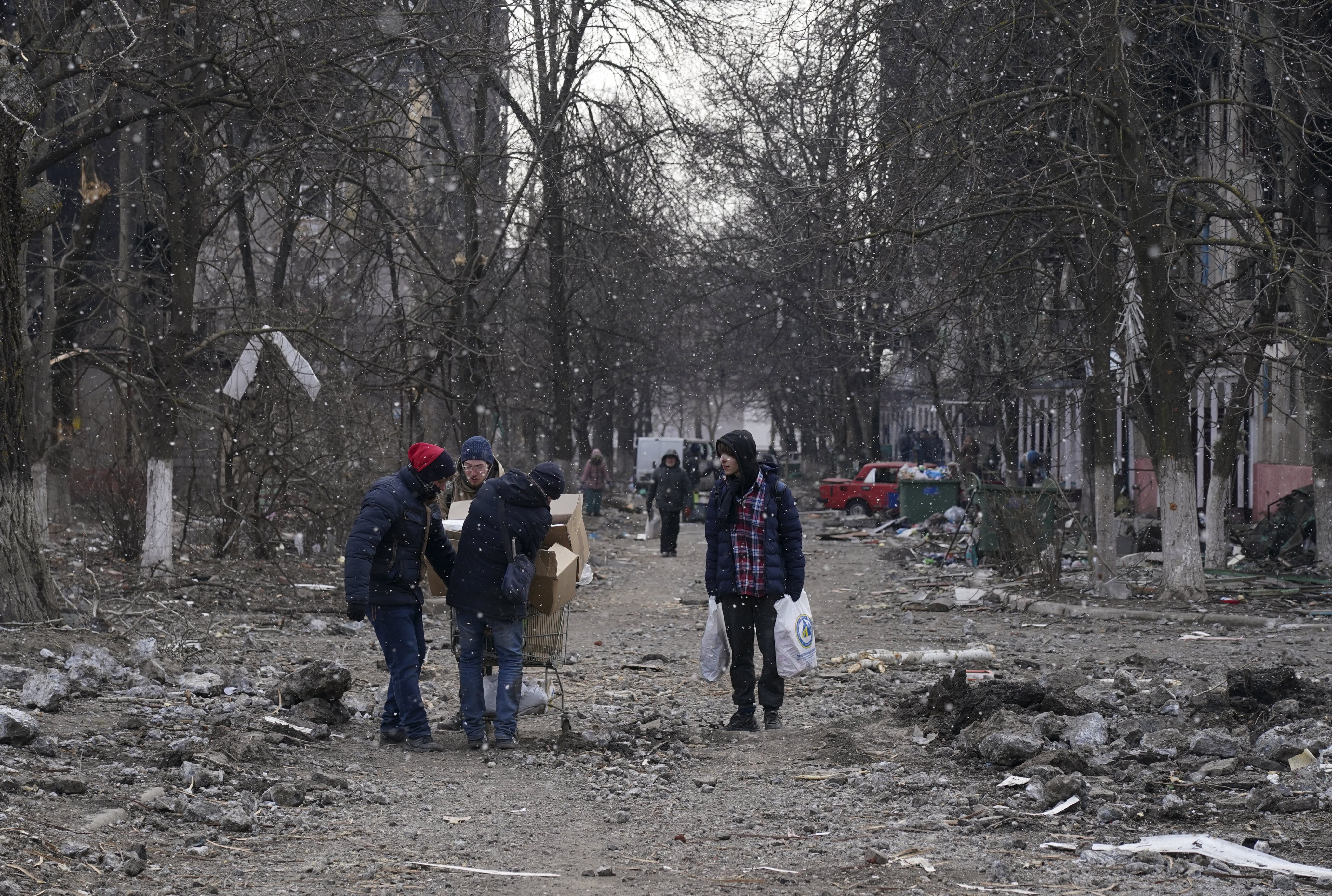 Evacuations from Mariupol in Ukraine