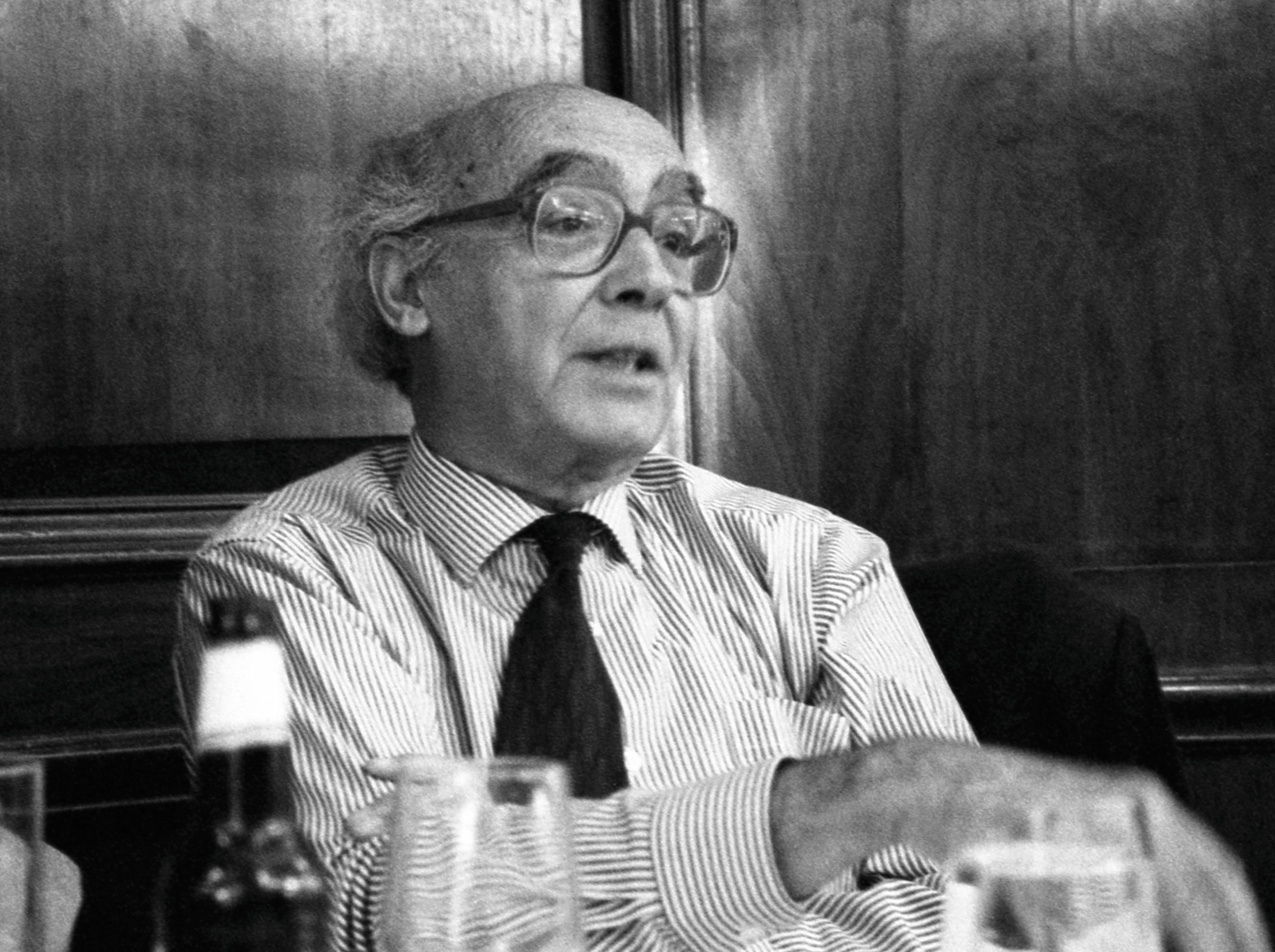 Jose Saramago At Restaurant