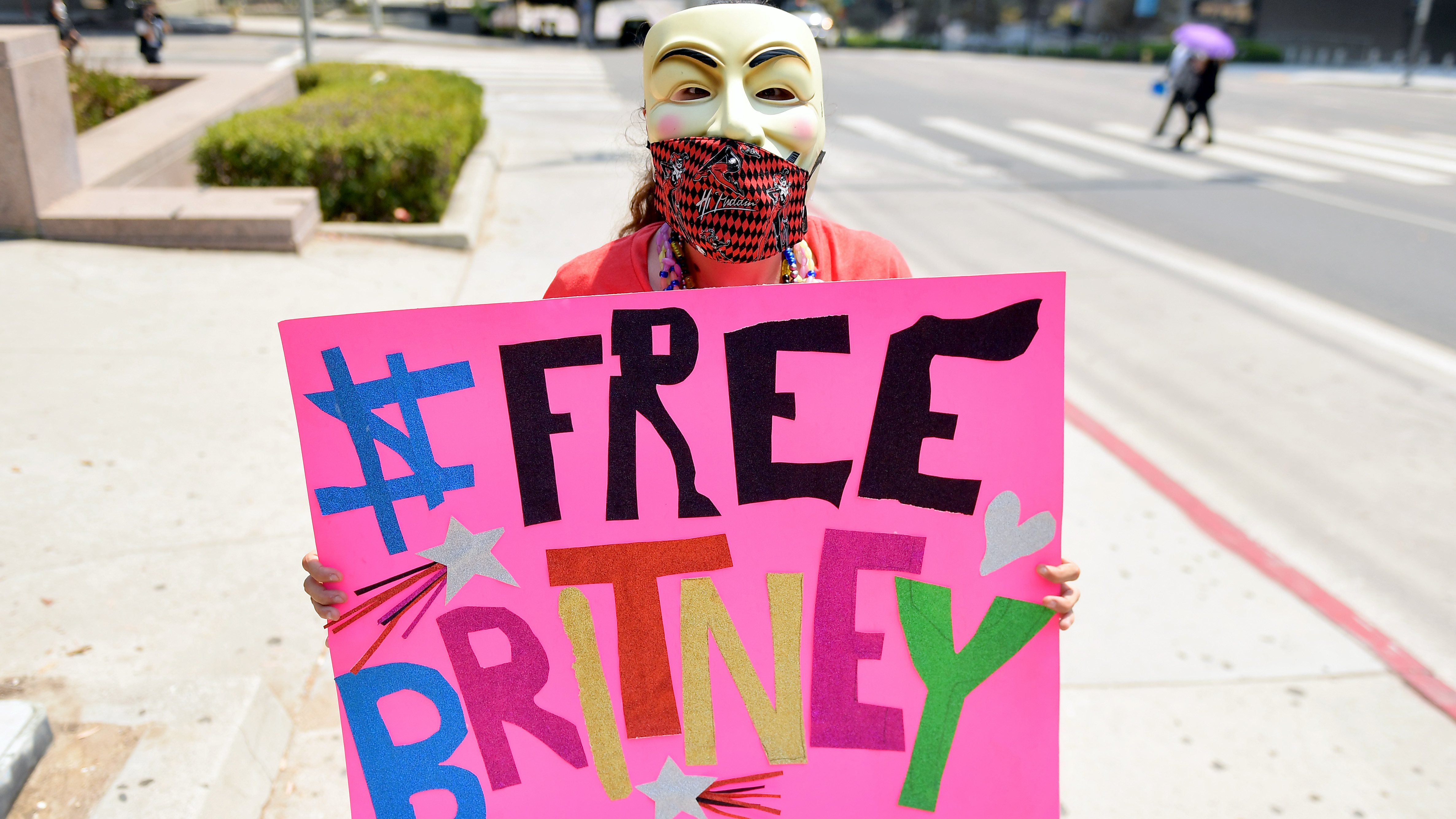 #FreeBritney Protest Outside Courthouse In Los Angeles During Conservatorship Hearing