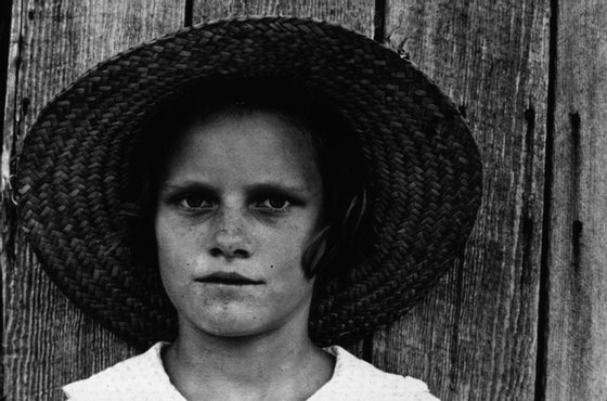 Lucille Burroughs, the daughter of a cotton sharecropper in Hale County, Alabama.   (Photo by Walker Evans/Getty Images)