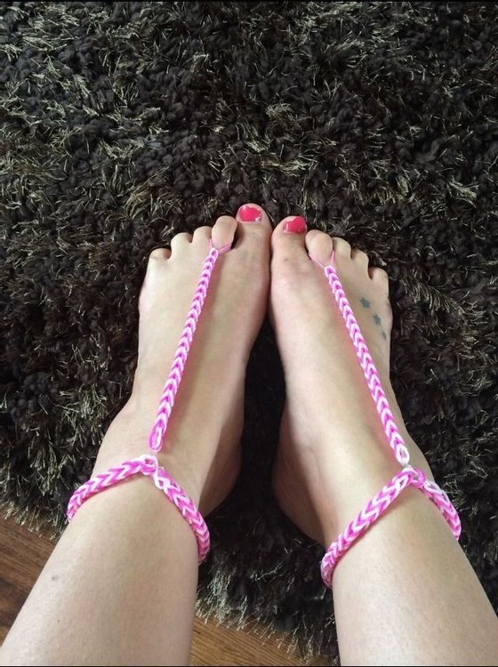sandalias elasticos pulseiras
