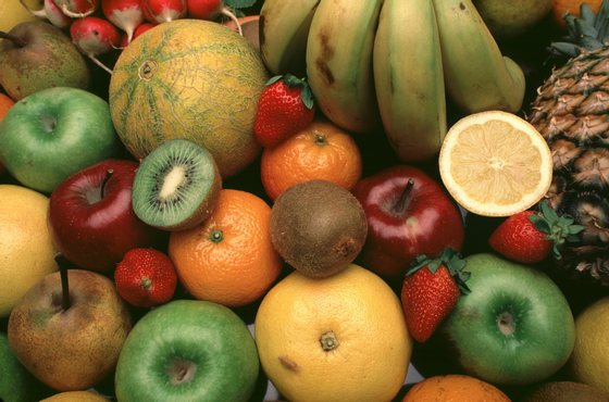 Fruits still life: Oranges, bananas, kiwi, pears, apples, strawberries, pineapple and melon (Photo by Miguel Palacios/Cover/Getty Images)