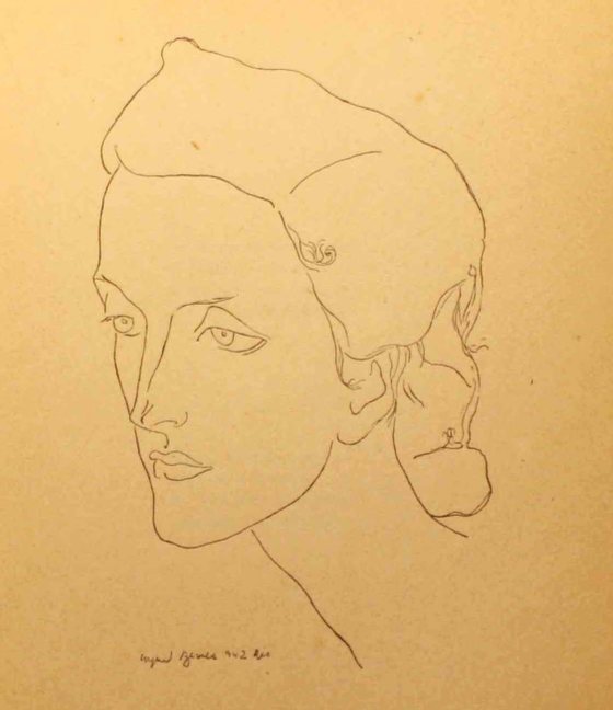 O retrato desenhado por Arpad Szenes, 1942 