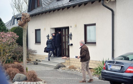 MONTABAUR, GERMANY - MARCH 26:  Police stand in front of the residence of the parents of Andreas Lubitz, co-pilot on Germanwings flight 4U9525, on March 26, 2015 in Montabaur, Germany. French authorities confirmed that Lubitz was alone in the cockpit during the rapid descent of flight 4U9525 until it crashed into mountains in southern France two days ago, killing all 150 people on board. Authorities are pursuing the possibility that Lubitz might have acted deliberately in steering the aircraft to its destruction.  (Photo by Thomas Lohnes/Getty Images)