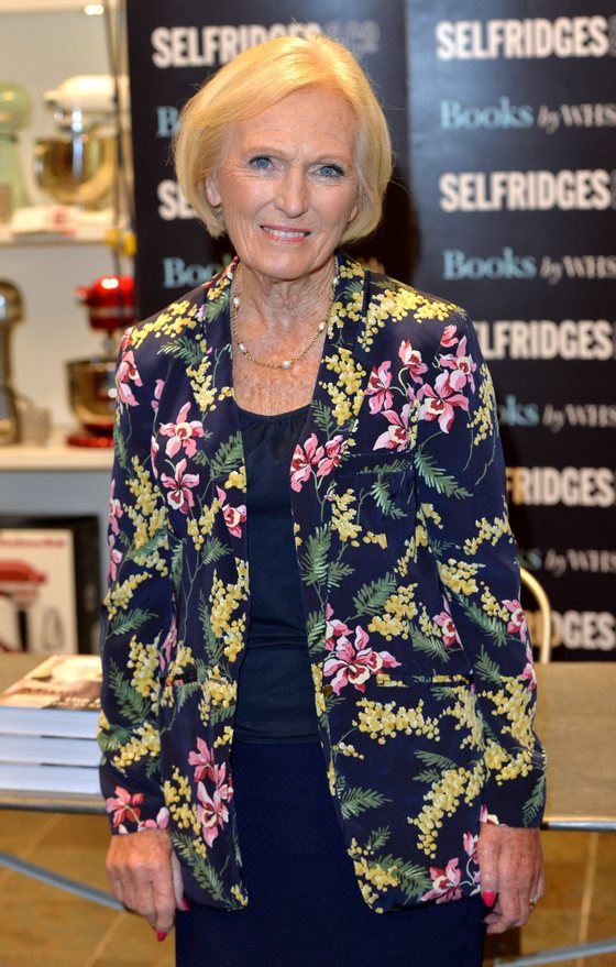 LONDON, ENGLAND - SEPTEMBER 05:  Mary Berry meets fans and signs copies of her new cook book "Mary Berry Cooks The Perfect Step by Step" at Selfridges on September 5, 2014 in London, England.  (Photo by Anthony Harvey/Getty Images)