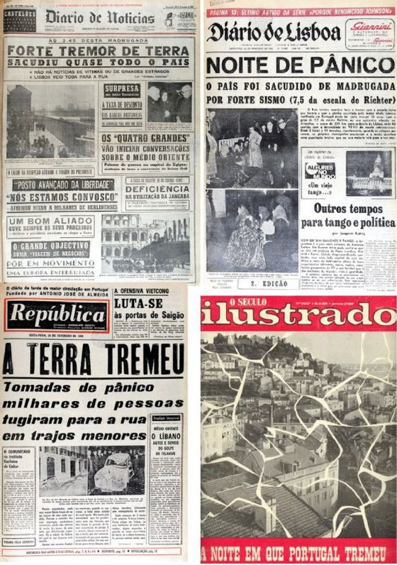 Como os jornais noticiaram o Ãºltimo grande sismo em Portugal, o de 1969