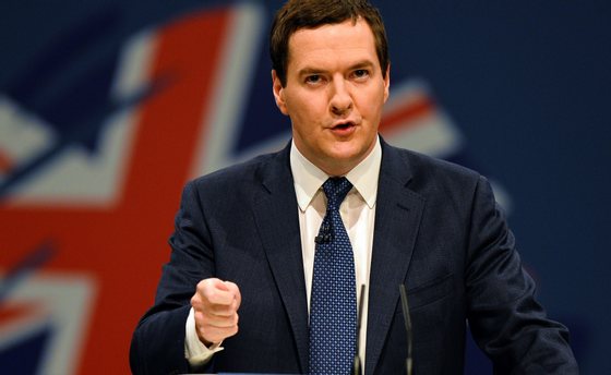British Chancellor of the Exchequer George Osbourne speaks during the Conservative Party Conference in Manchester, north-west England on September 30, 2013.  Britons who are out of work for several years will be required to work full-time on community projects to receive state unemployment payments, finance minister George Osborne will announce at the party's annual conference in Manchester, northwest England, in a bid to woo traditional conservative voters ahead of the 2015 general election.  AFP PHOTO/Paul Ellis        (Photo credit should read PAUL ELLIS/AFP/Getty Images)