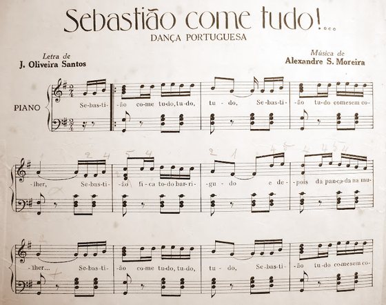 A partitura da mÃºsica original de 1943