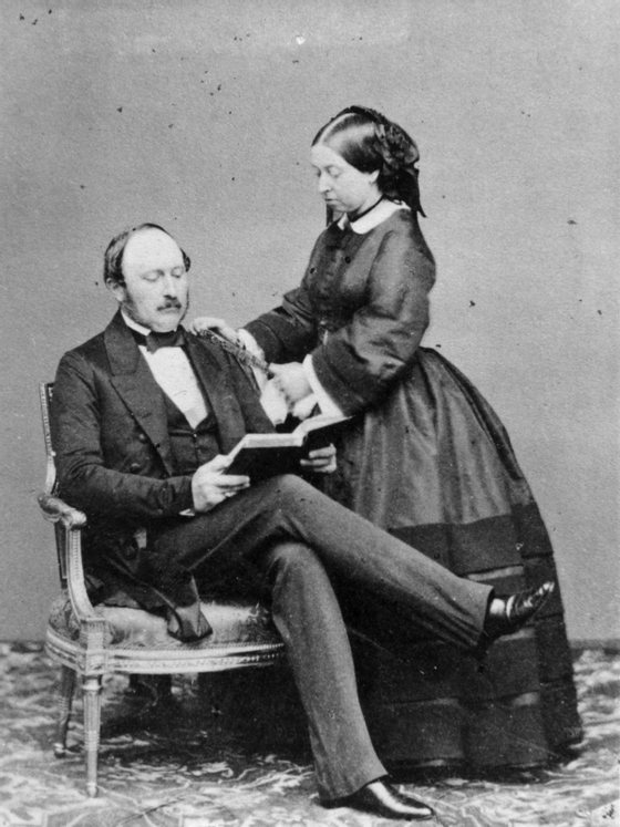 15th May 1860: Queen Victoria and her beloved Prince Albert, the Prince Consort, at Buckingham Palace. (Photo by Keystone/Getty Images)