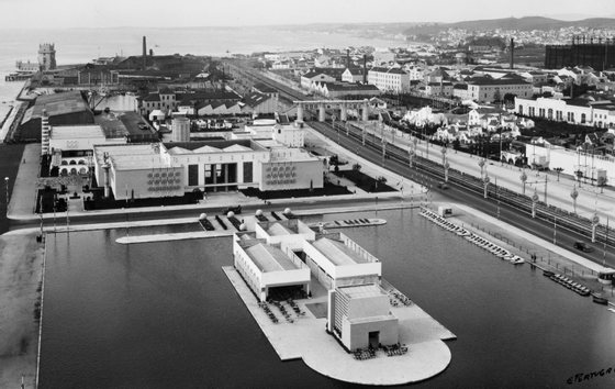 Vista aÃ©rea do edifÃ­cio em 1940, na ExposiÃ§Ã£o do Mundo PortuguÃªs