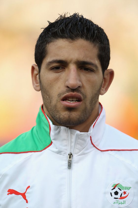 PRETORIA, SOUTH AFRICA - JUNE 23: Rafik Halliche of Algeria ahead of the 2010 FIFA World Cup South Africa Group C match between USA and Algeria at the Loftus Versfeld Stadium on June 23, 2010 in Tshwane/Pretoria, South Africa. (Photo by Phil Cole/Getty Images)