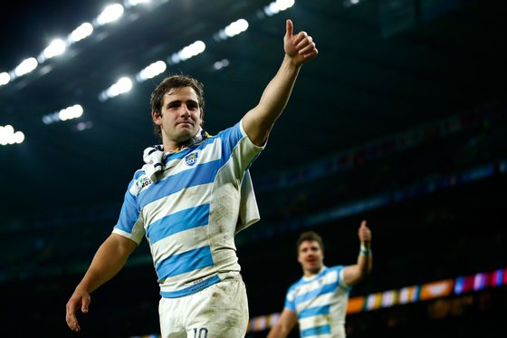 LONDON, ENGLAND - OCTOBER 25: Nicolas Sanchez of Argentina walks around the pitch dejected after losing the 2015 Rugby World Cup Semi Final match between Argentina and Australia at Twickenham Stadium on October 25, 2015 in London, United Kingdom. (Photo by Mike Hewitt/Getty Images)