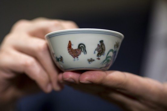 chÃ¡vena de porcelana dinastia Ming