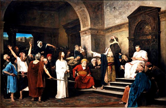 Cristo perante Pilatos. MihÃ¡ly MunkÃ¡csy, 1881