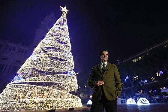 Porto: iluminaÃ§Ã£o de Natal