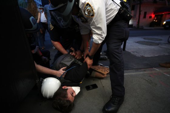 Protesters detained over curfew in NYC