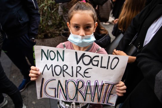 Protest Against The Campania Closure By Governor Vincenzo De Luca