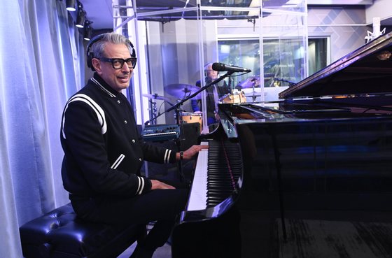 Jeff Goldblum Performs On SiriusXM's Real Jazz Channel At The SiriusXM Studios In New York City
