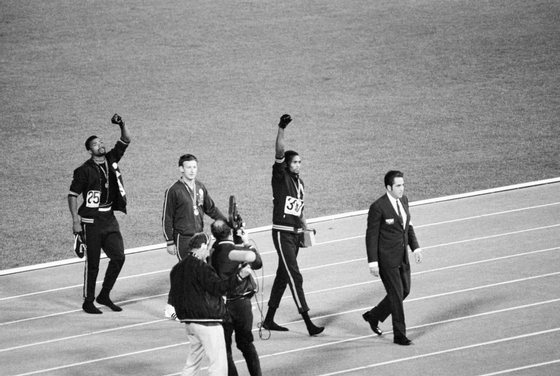 Men Receiving Olympic Medals