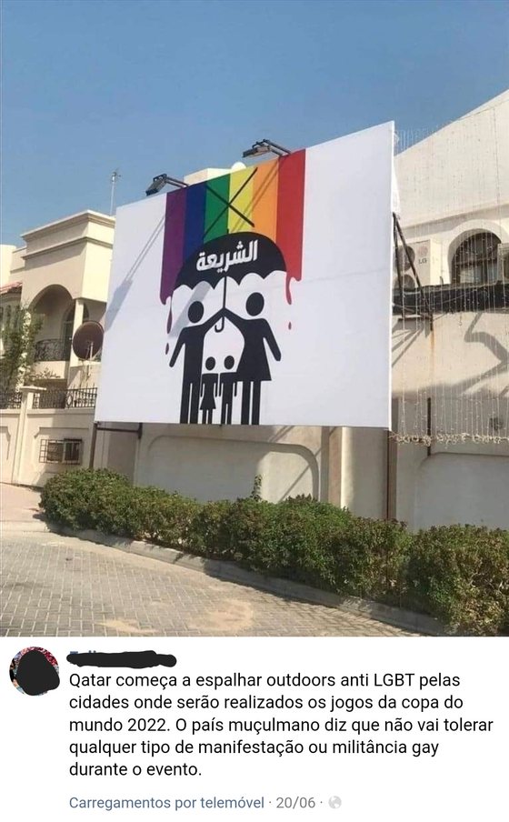 PublicaÃ§Ã£o Facebook anti LGBT