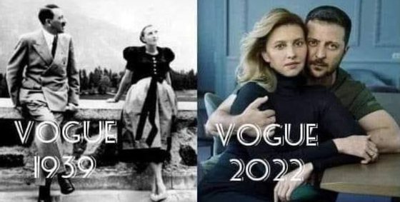 PublicaÃ§Ãµes de Facebook com supostas capas da Vogue de 1939 e 2022