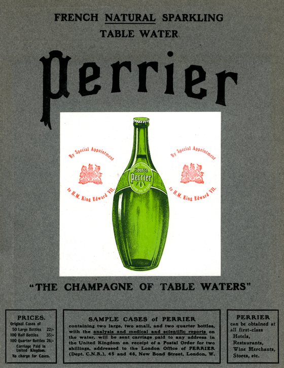 Advertisement for Perrier water, 1905.