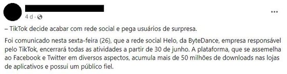 TikTok vai acabar no dia 30 de junho? Entenda rumor sobre a rede social