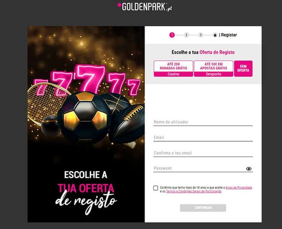 GoldenPark: Bónus de casino até 200 FS ou 50€ em apostas grátis