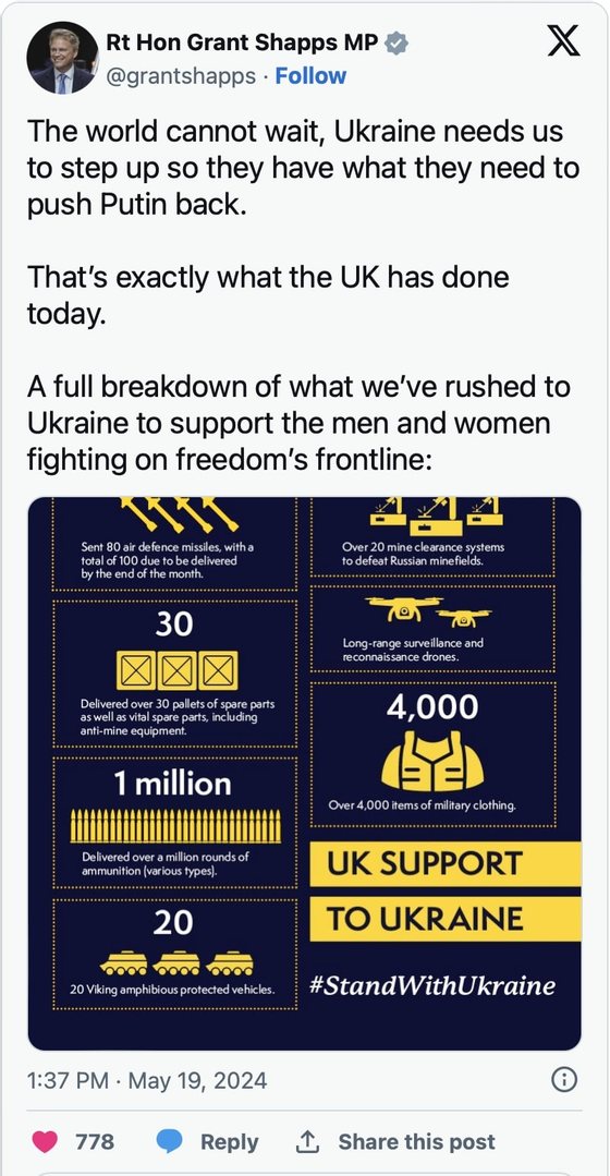 UK help to Ukraine