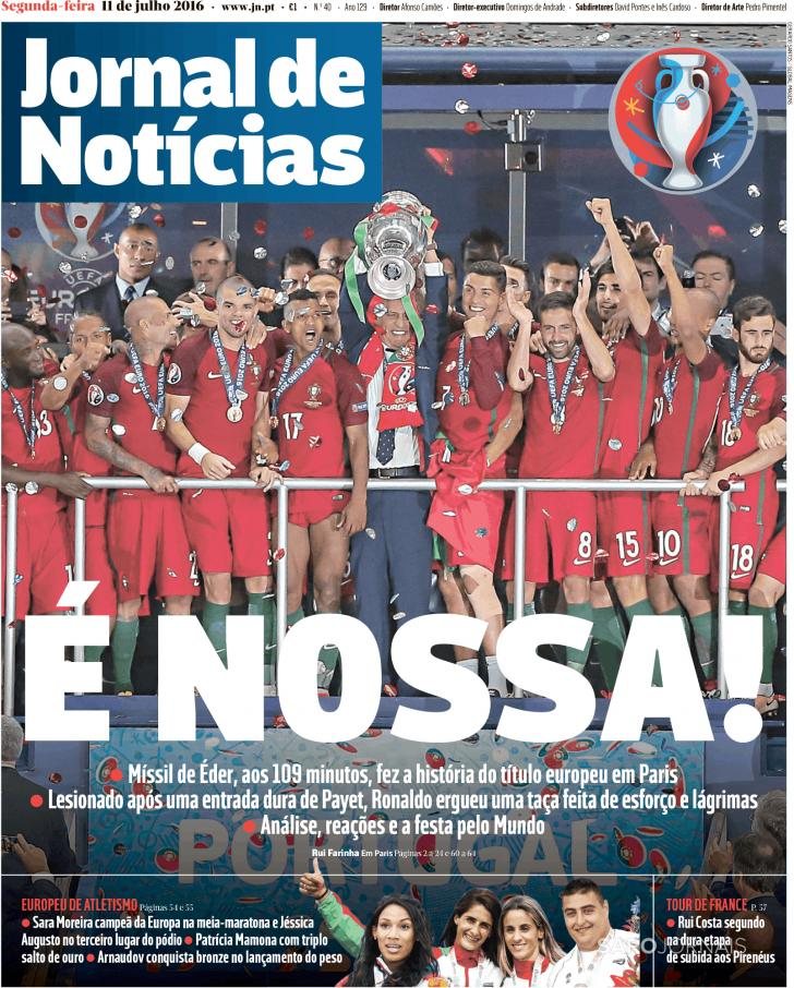 Euro2016: O dia em que Portugal festejou um título inédito - Europeu -  Jornal de Negócios